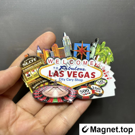 Aimant de Réfrigérateur Las Vegas 3D - Souvenir Original