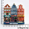 Aimant de Réfrigérateur 3D Amsterdam : Coffeeshop, Beer, Sex Shop - Souvenir des Pays-Bas