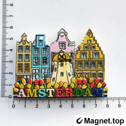 Aimant de Réfrigérateur 3D Amsterdam - Souvenir des Pays-Bas