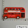 Aimant de Frigo London - Bus Double-Decker Rouge - Souvenir d'Angleterre