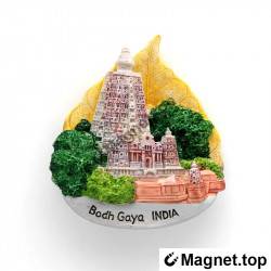 Aimant Réfrigérateur 3D Bodh Gaya - Souvenir d'Inde